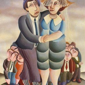 Art time gallery Jerusalem(Art online) -  Yuval Mahler - Jewish Wedding - Original Acrylic on Canvas - 61x51.5 cm / 25x20 inches