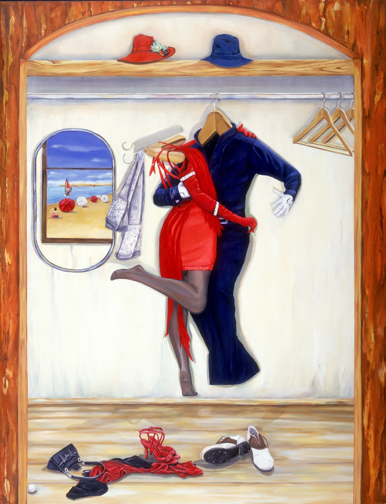 Art time gallery Jerusalem(Art online) -  Sonia Drabkin - Tango on the Beach - Original High-Quality Print on Canvas - 100 x 80 cm / 39 x 31.5 inches