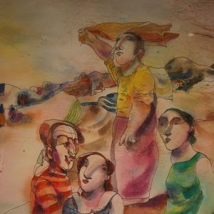 Art time gallery Jerusalem(Art online) -  David Gerstein - The Wanderers - 27x37cm