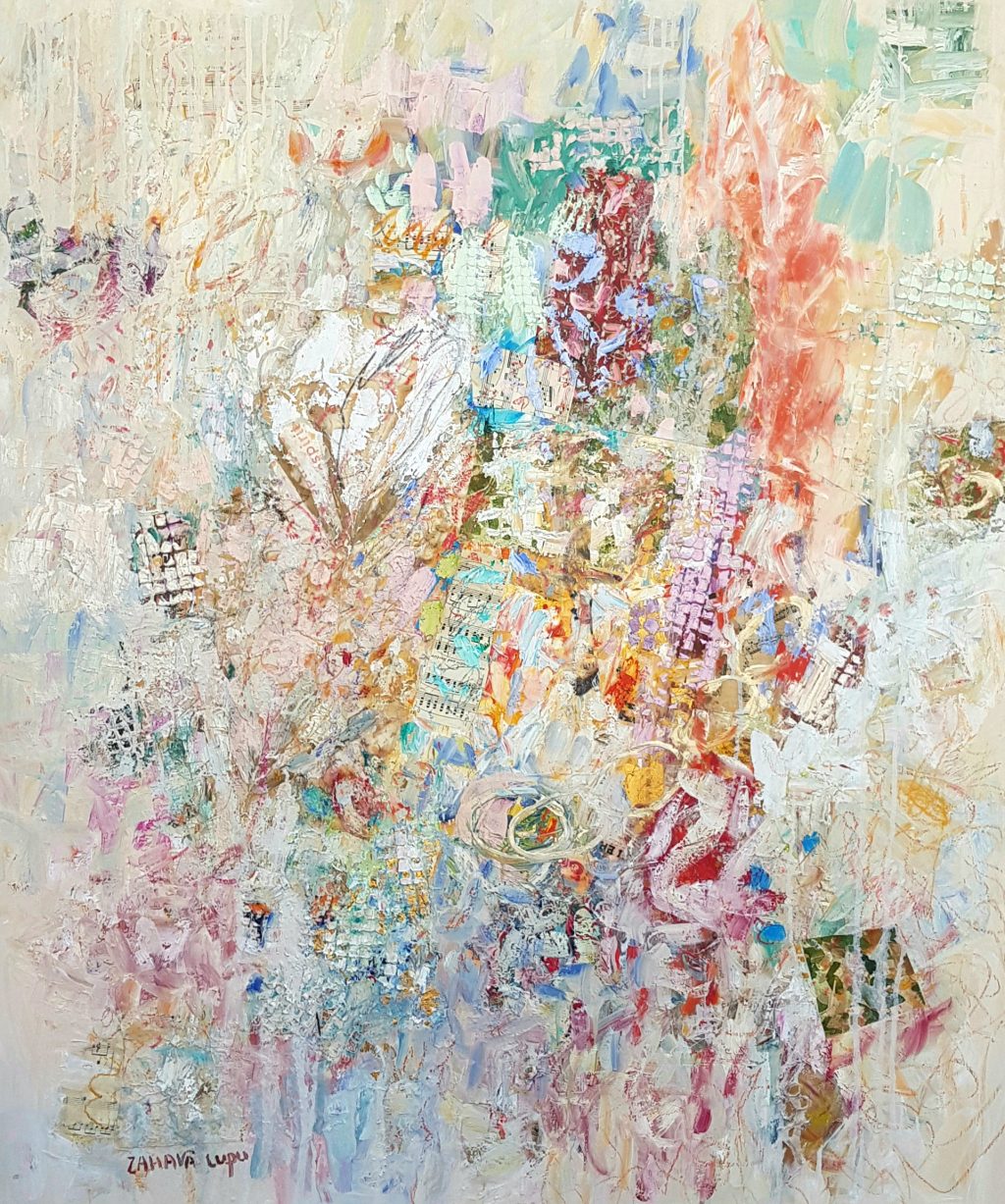Art time gallery Jerusalem(Art online) -  Zahava Lupu - Music Abstract - Original Oil on Canvas - 120 x 100 cm cm / 47 x 40 inches