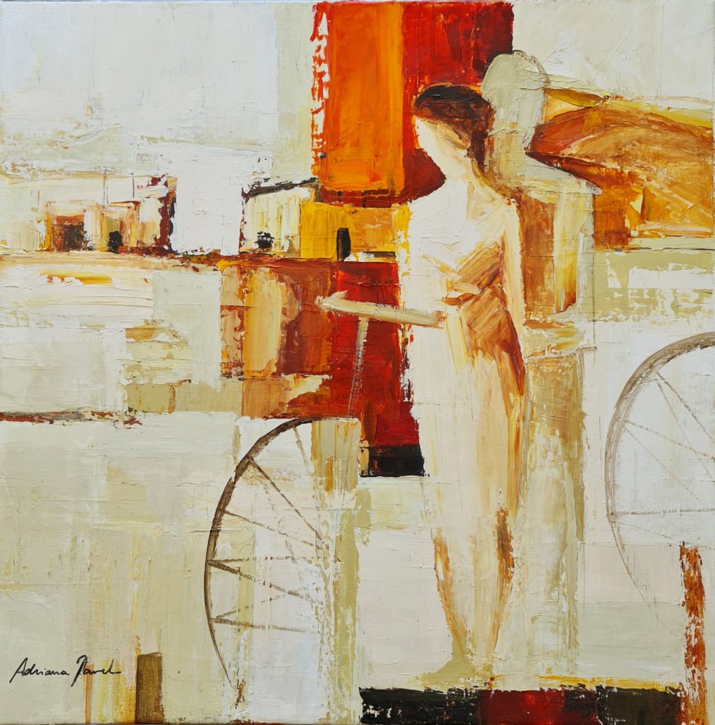 Art time gallery Jerusalem(Art online) -  Adriana Naveh - Lovers Day - Original Acrylic on Canvas - 40X40 inches / 100X100 cm