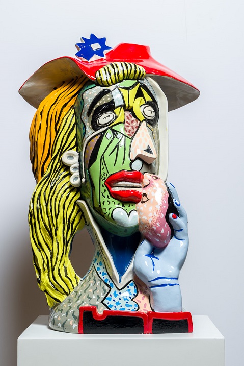 Art time gallery Jerusalem(Art online) -  Yuval Mahler - Picasso Homage - Original Fiberglass Sculpture - 67 x 48 cm / 27 x 19 inches