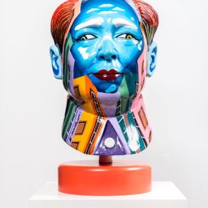 Art time gallery Jerusalem(Art online) -  Yuval Mahler - Mao - Original Fiberglass Sculpture - H 70 cm  / H 27.5 In