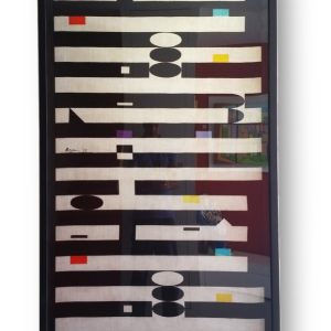 Art time gallery Jerusalem(Art online) -  Yaacov Agam - New Beginnings - Serigraph on Fabric - 146 x 70 cm / 58 x 28 inches