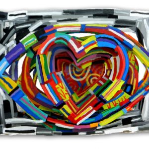 Art time gallery Jerusalem(Art online) -  David Gerstein - Love in your eyes - Mixed Media on Aluminium - 60X44cm (23x17 in)