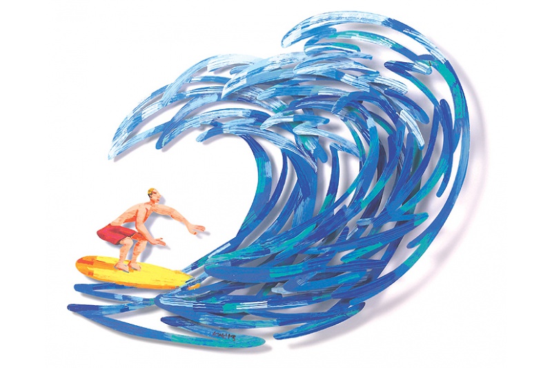 Art time gallery Jerusalem(Art online) -  David Gerstein - Surfer - Mixed Media on Aluminium - 110X125cm (43x49in)