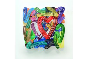 Art time gallery Jerusalem(Art online) -  David Gerstein - Honey Moon - Mixed Media on Aluminium - 110x110 in 280x280 cm