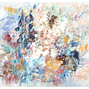 Art time gallery Jerusalem(Art online) -  Zahava Lupo - Blue Flowers - Original Oil on Canvas - 100 x 120 cm cm / 40 x 47inches
