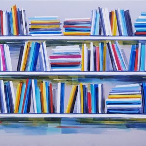 Art time gallery Jerusalem(Art online) -  Adriana Naveh - My  books3 - Acrylic on Aluminium - 110X190 cm