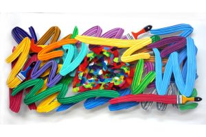 Art time gallery Jerusalem(Art online) -  David Gerstein - ART ATTACK - Hand Painted Cutout Aluminum - W:78 x H:169cm / W:30 x H:66in