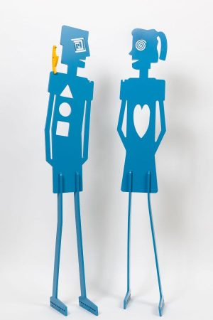 Boy & Girl  3D Sculpture free standing indoor/outdoor